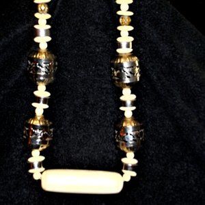 Necklace Bone and Silver
